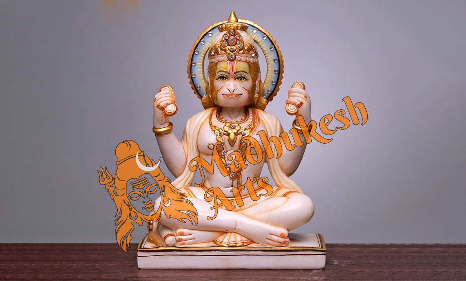 Marble Hanuman Statue In Nepal